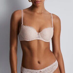 NEW Aubade Illusion Fauve Moulded push-up bra